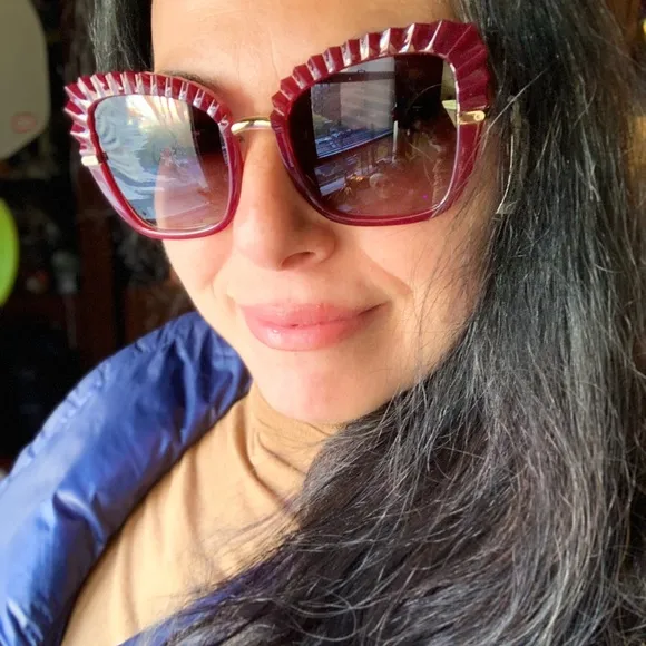 Authentic DOLCE & GABBANA 60mm butterfly acetate/metal Sunglasses - Image 1