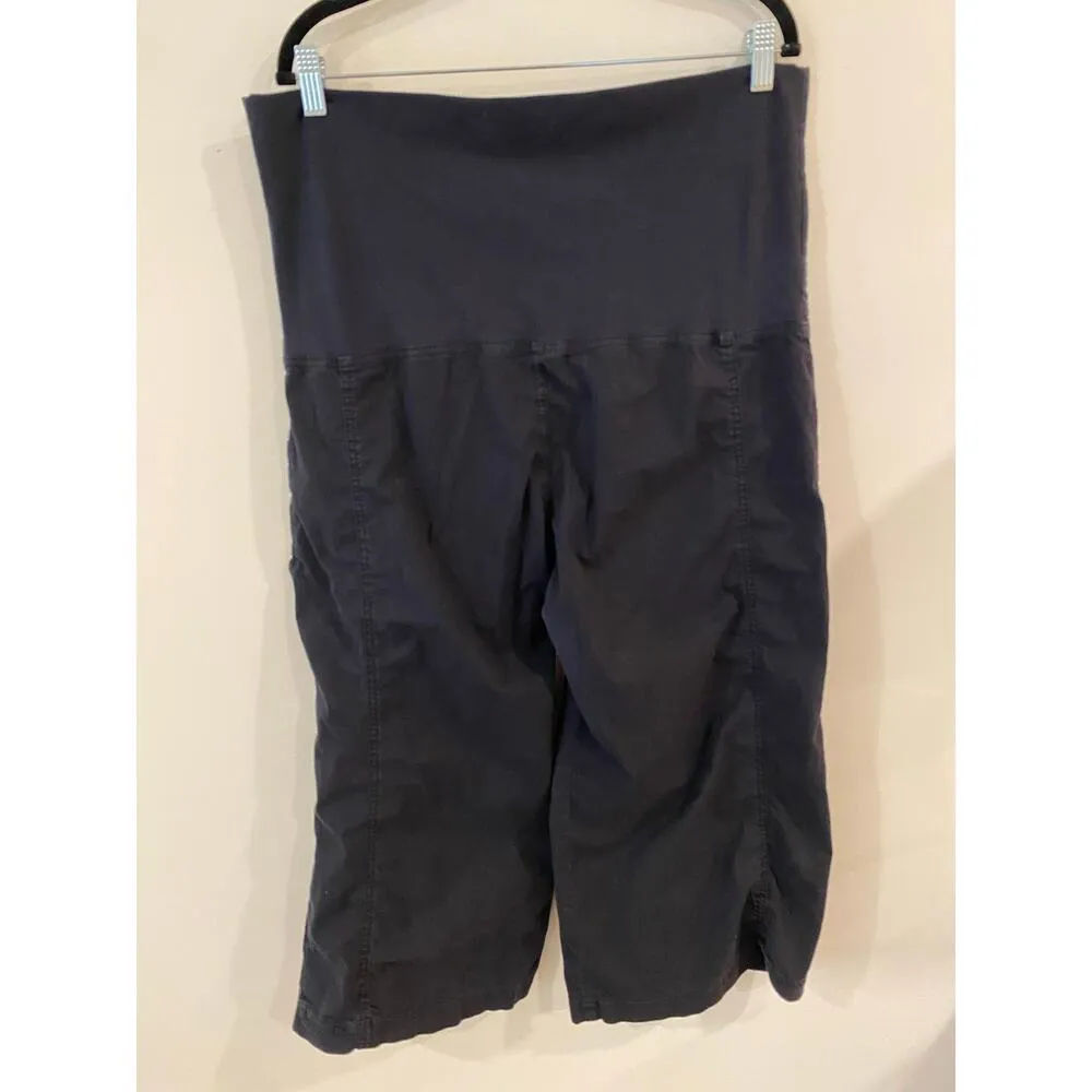 XCVI High Rise Elastic Waistband Pull On Crop Capri Pants Black Women's Size XL - Image 2
