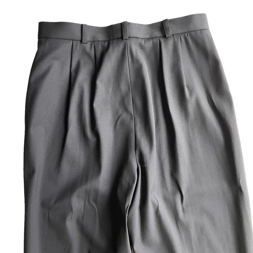 Carlisle Wool Trouser Dress Pant Navy Blue Size 6 Vintage High Waist Workwear - Image 4