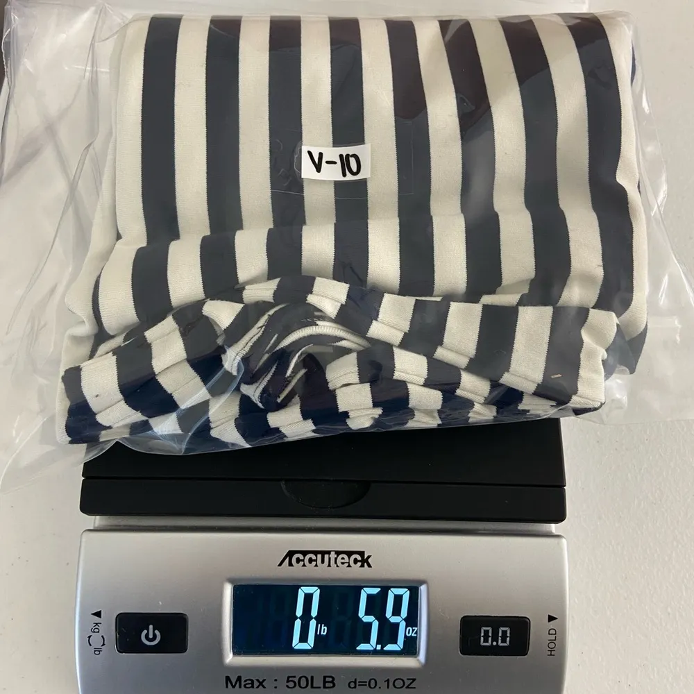 EUC Charter Club women’s navy blue cream striped thick strap tank top stretch XL - Image 5