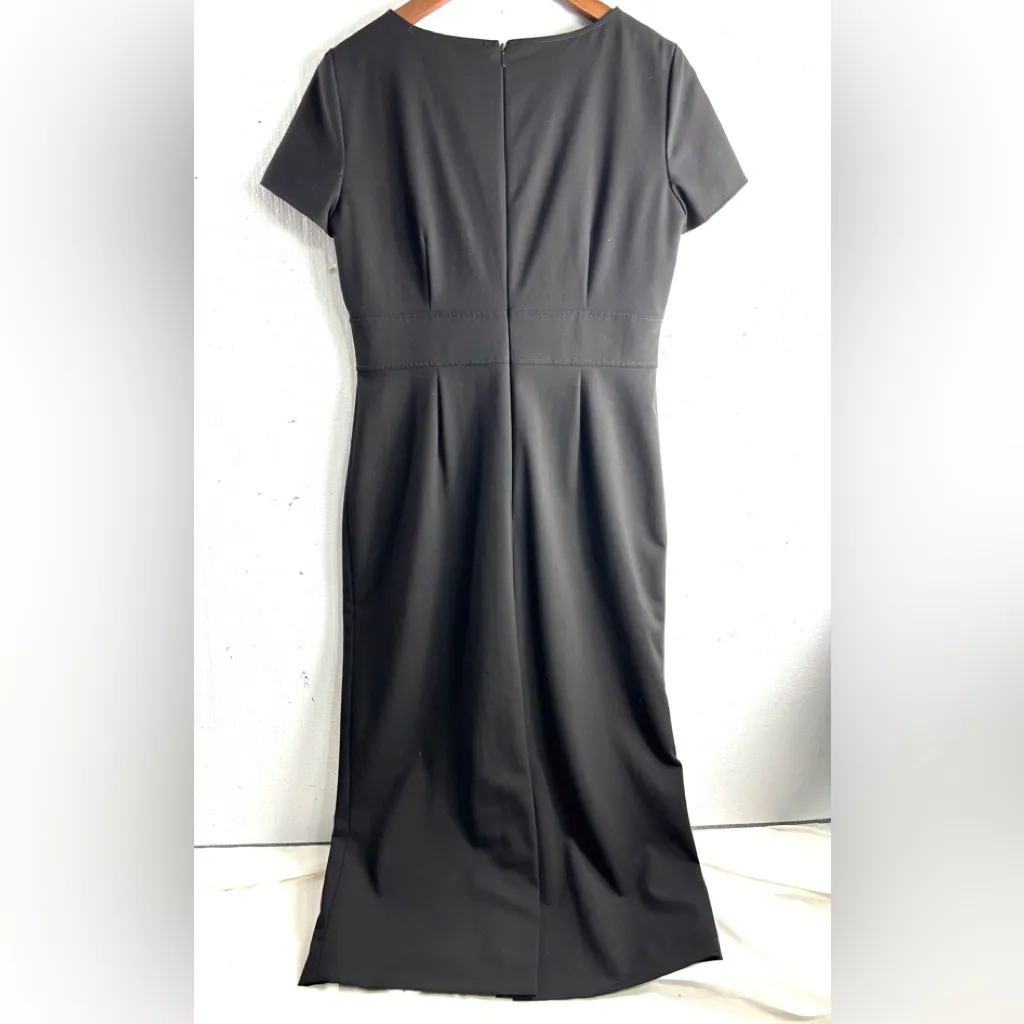 Preston & York 6 Workwear Fitted Black Midi Dress - Funeral - Image 2