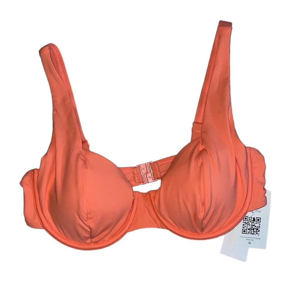 Roxy Women's Standard Solid Beach Classics Underwire D-Cup Bikini Top Sz M - Image 3