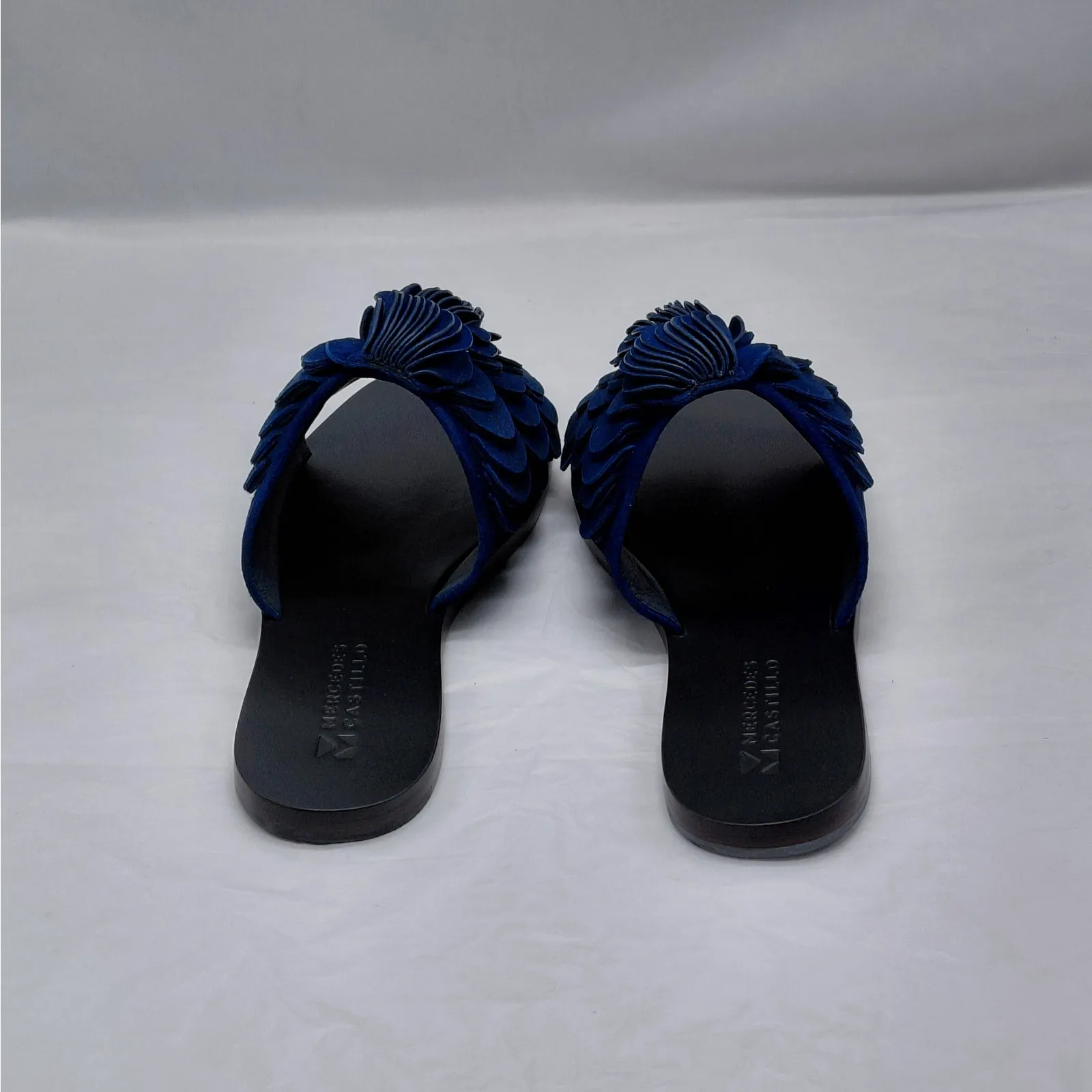 Mercedes Castillo Delphia Womens Slides Sandal 6.5 Blue Flat Shoes Quiet Luxury - Image 11