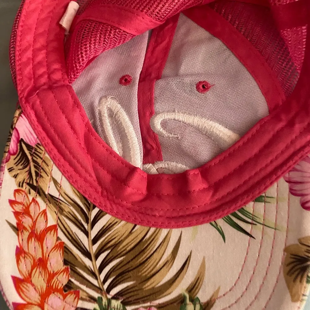 Women’s Snapback Baseball Hat Cap Cali Pink Floral California Hawaiian - Image 4