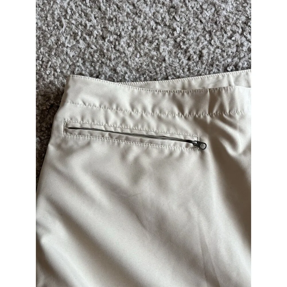 Patagonia Duway Skirt Skort Golf Pocket Zip Sides Beige Size 6 Pickleball Gym - Image 3