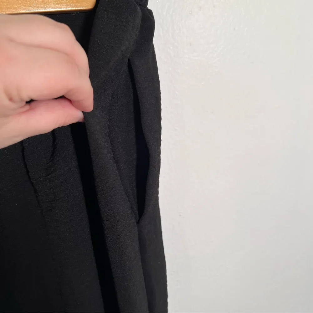 Shein Elastic Waist Casual Wide Leg Pant Black XL - Image 11