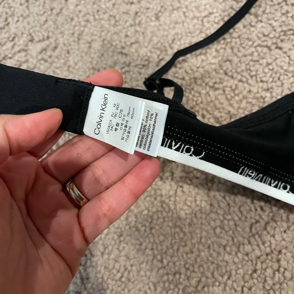 CALVIN KLEIN Underwear Cotton Stretch T-shirt Bra 34C - Image 3