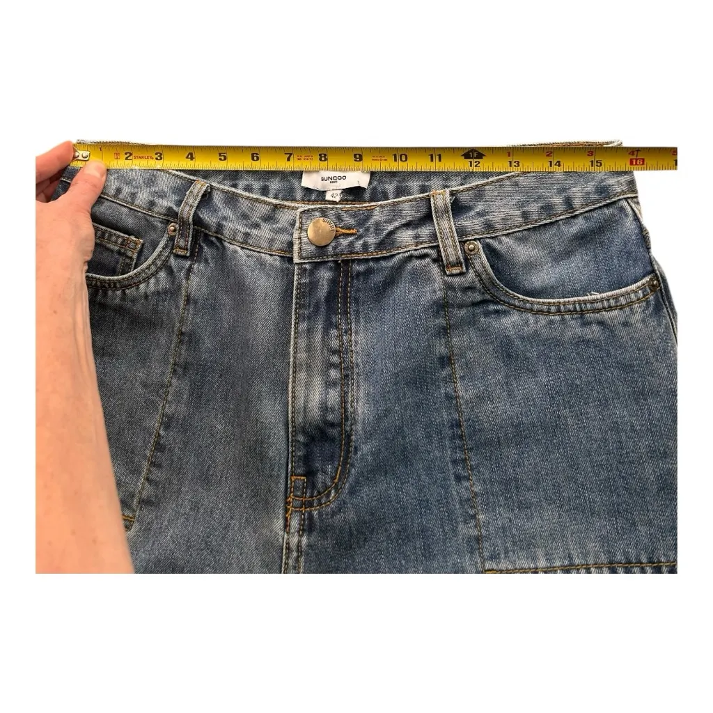 Suncoo Paris wide leg culotte jeans size 10 Blue - Image 4