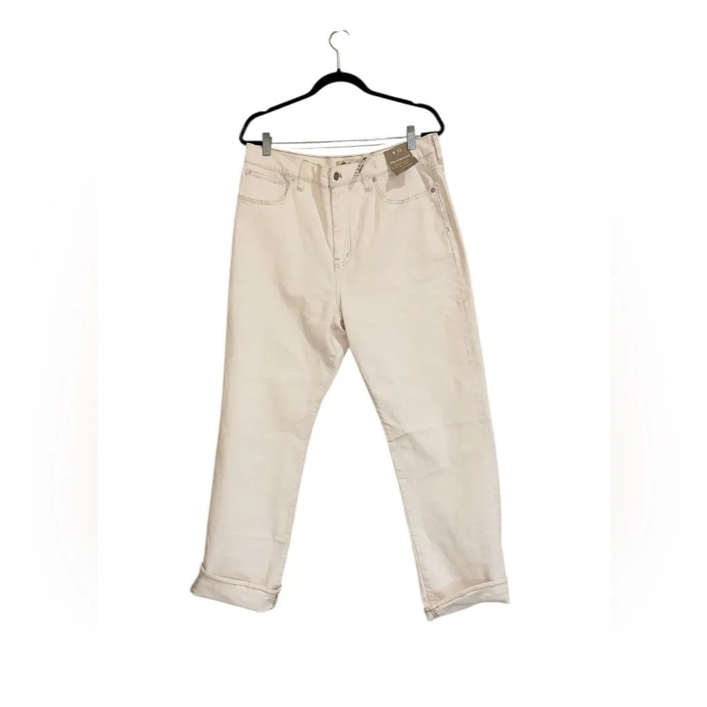 NWT Madewell Women's ’90s Straight Jeans Vintage Canvas Cream High Rise Size 32 - Image 6