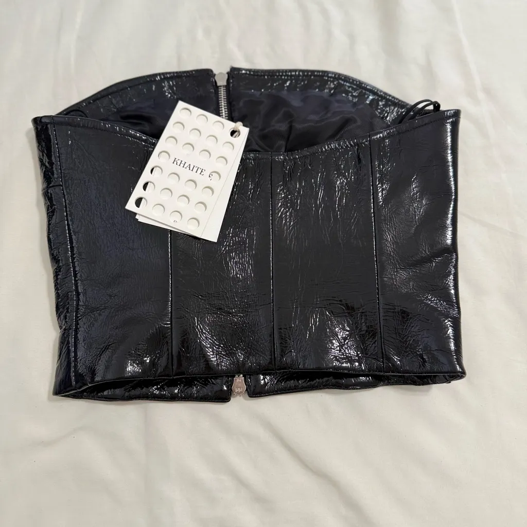 NWT KHAITE Ira strapless cracked - Image 4