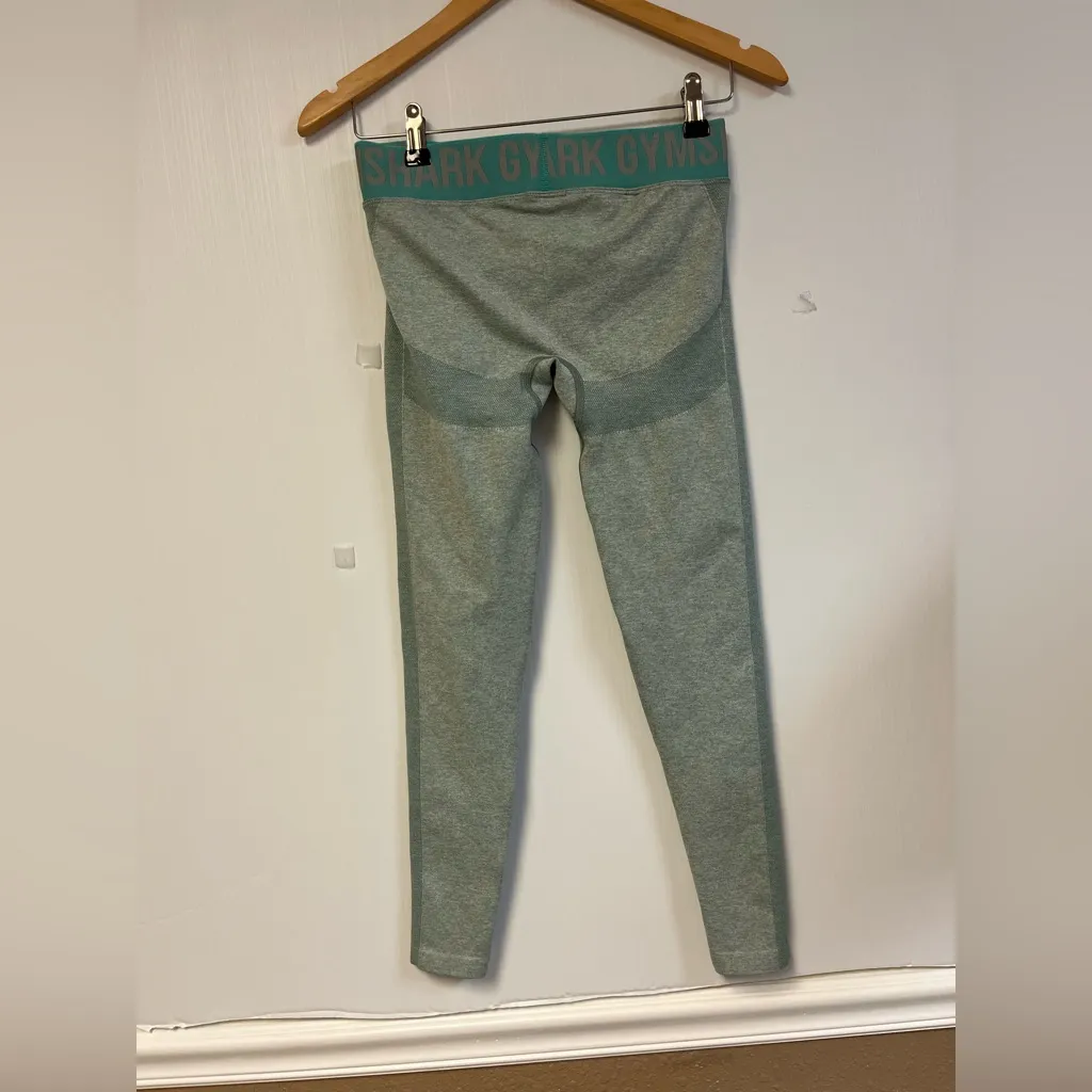 Gymshark Flex Low Rise Leggings - Spring Green‎ Marl/Jade Green - Size M (NWT) - Image 2