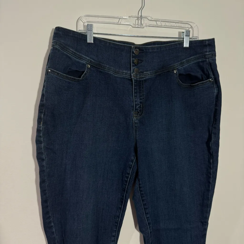 Lane Bryant Flex‎ Waistband High Rise Jegging In Blue Wash Size 18 - Image 3