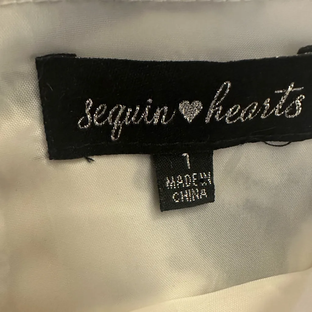 Sequin Hearts Black and White formal two-piece size 1 - Image 2
