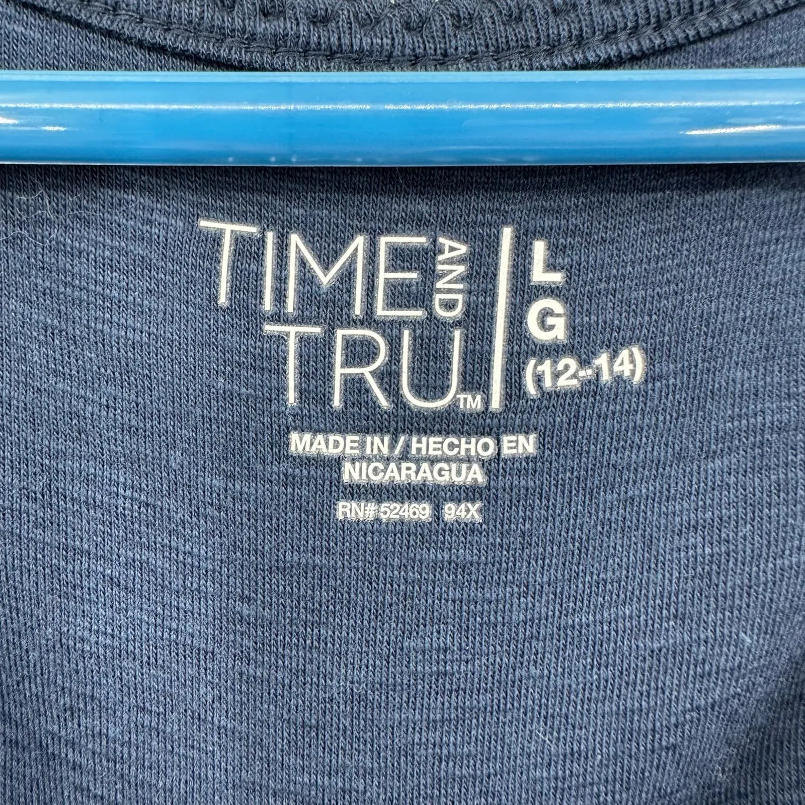 Time and Tru size large dark blue short sleeve t - Image 5