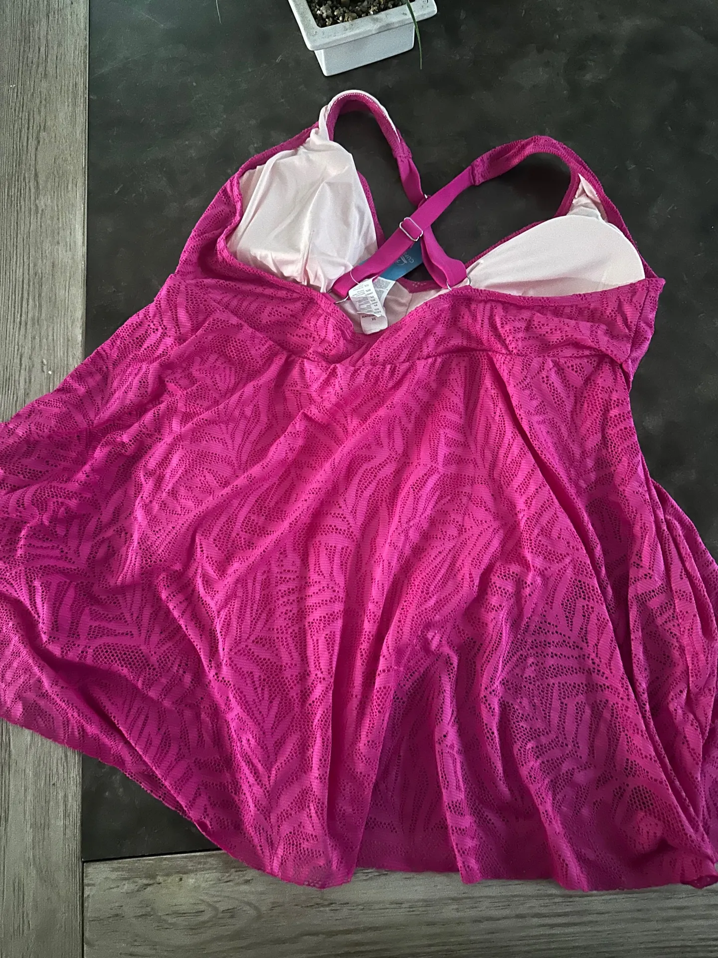 Cupshe Swim Dress with Crochet Overlay - Image 6