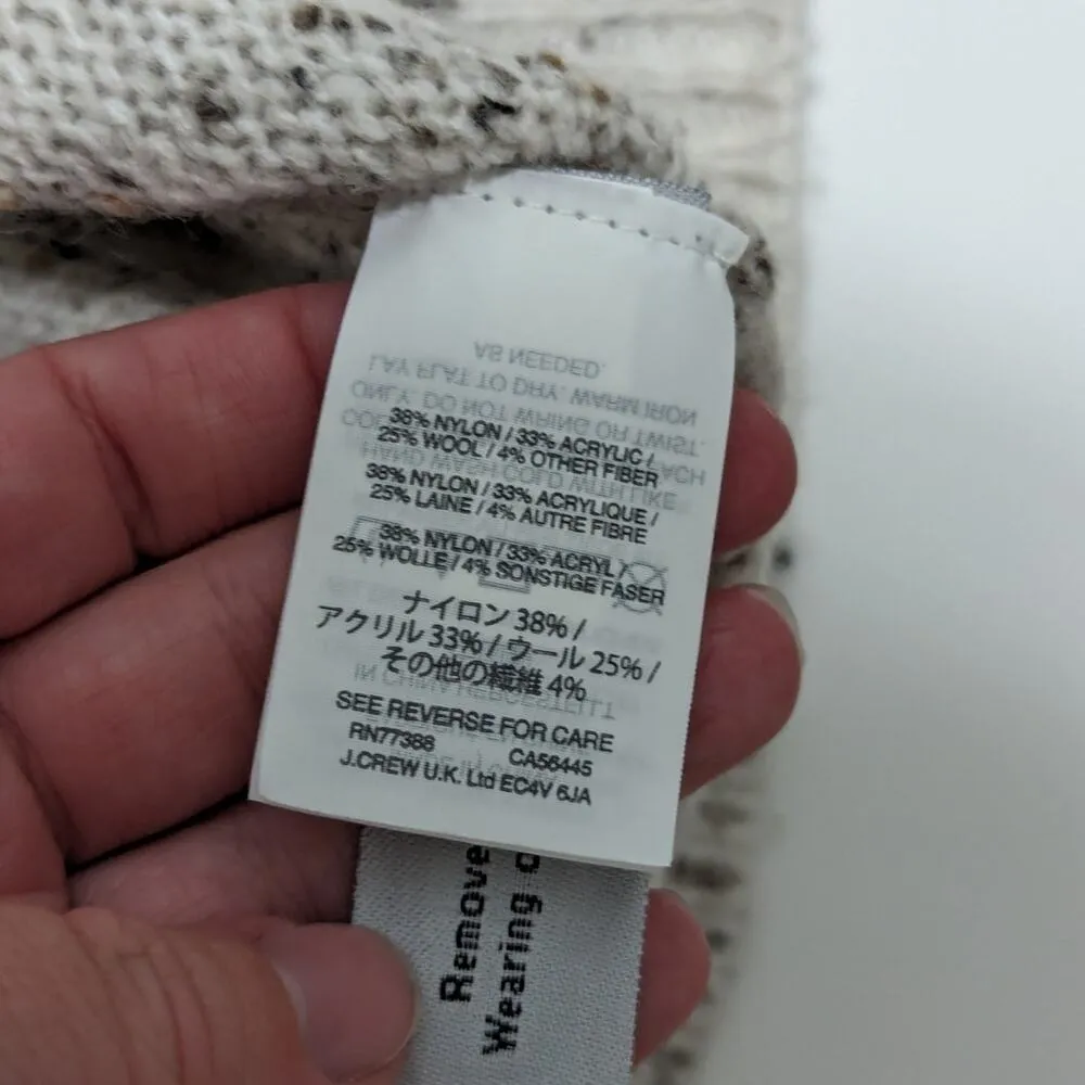 Madewell Donegal Button Sleeve Sweater Dress Ivory Wool Blend Womens Small Tunic - Image 7