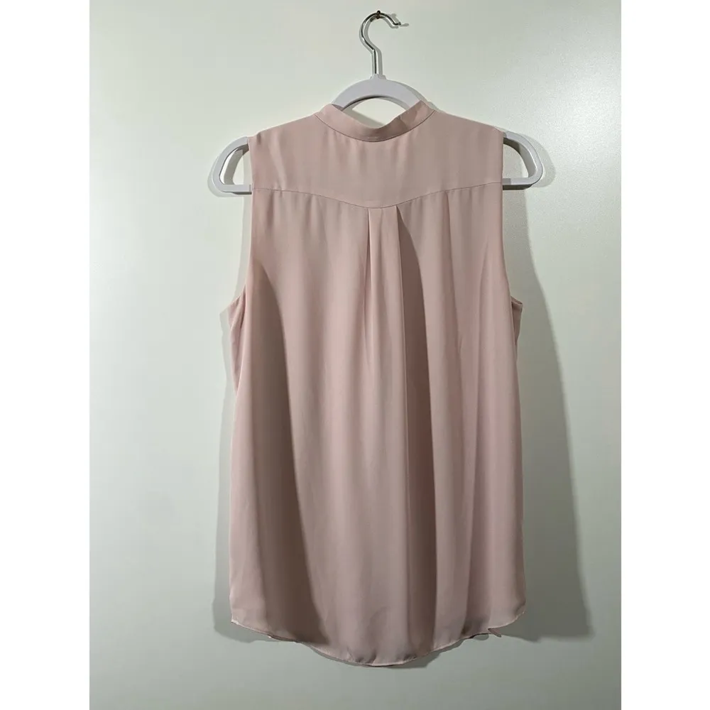 Babaton Wolfgang Blouse Sleeveless Pink Hidden Buttons Size Medium - Image 3