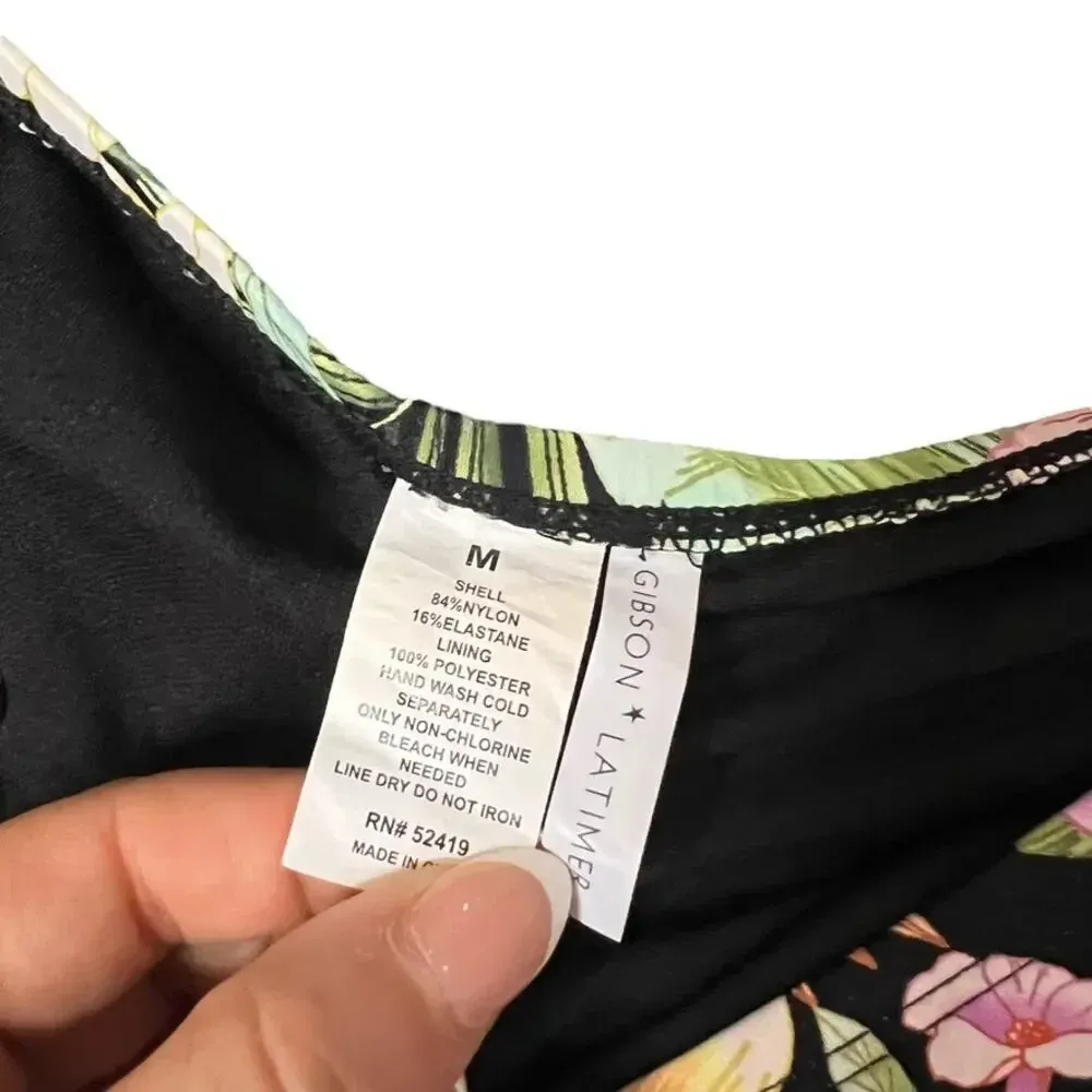 Gibson Latimer Women's Medium Floral Print Halter Bikini Set Swimwear - Image 7