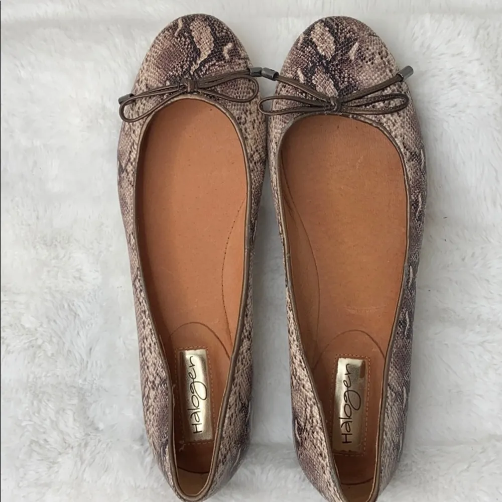 Halogen Women’s Leather Snake Skin Ballerina Slip-On Flats Size 6 - Image 16