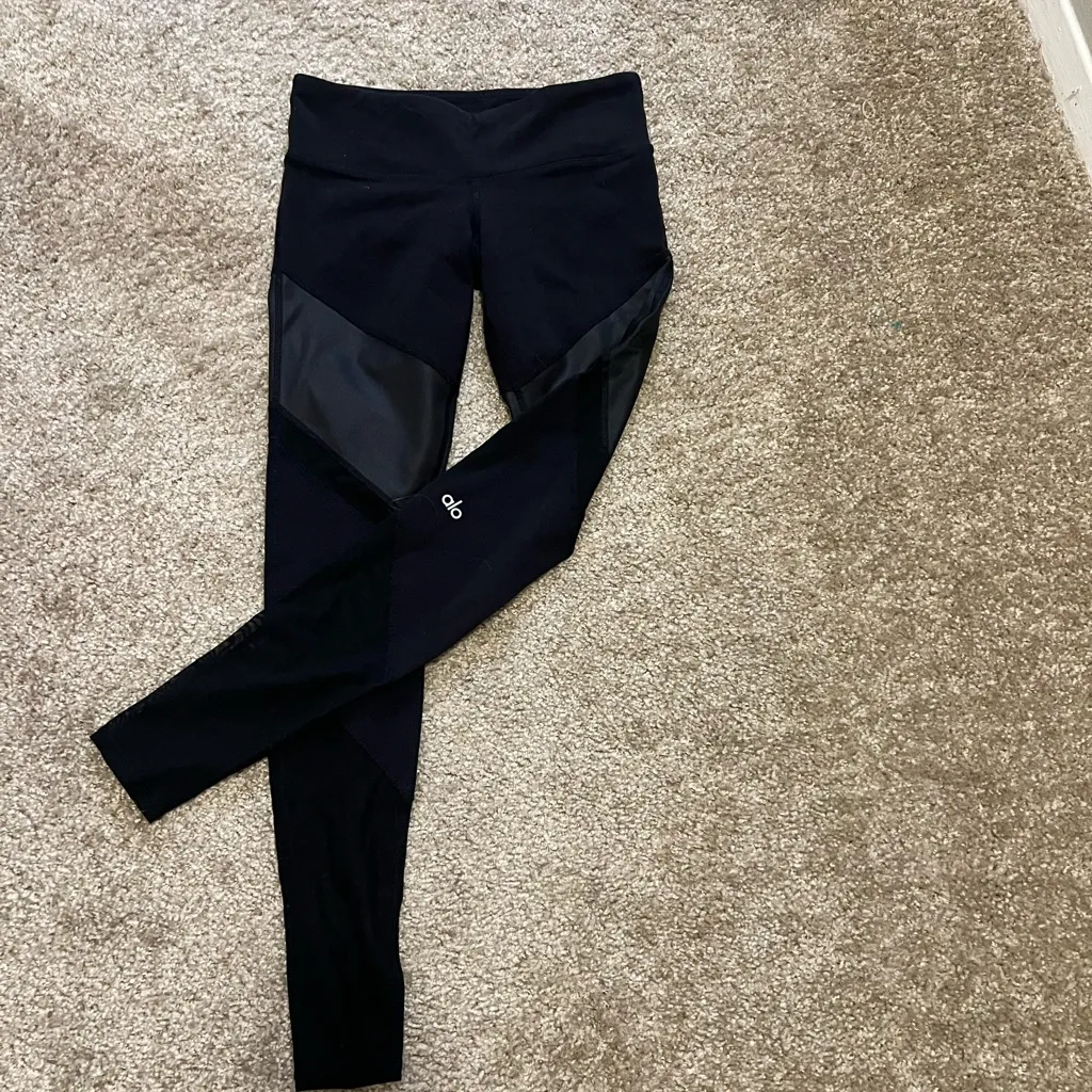 Alo yoga‎ Shiela legging mesh and faux leather XS - Image 9