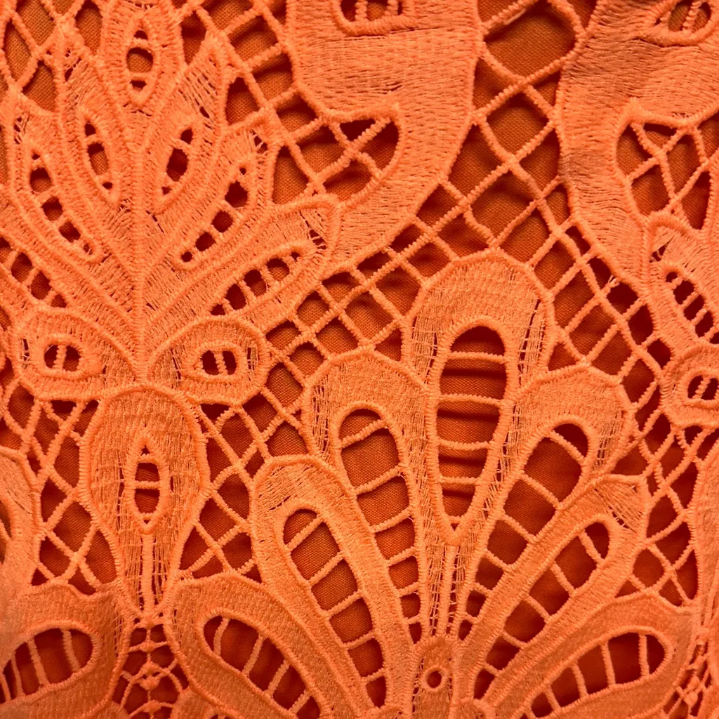 Flying Tomato Lifetime Celebration Vibrant Orange Crochet Dress - Image 11