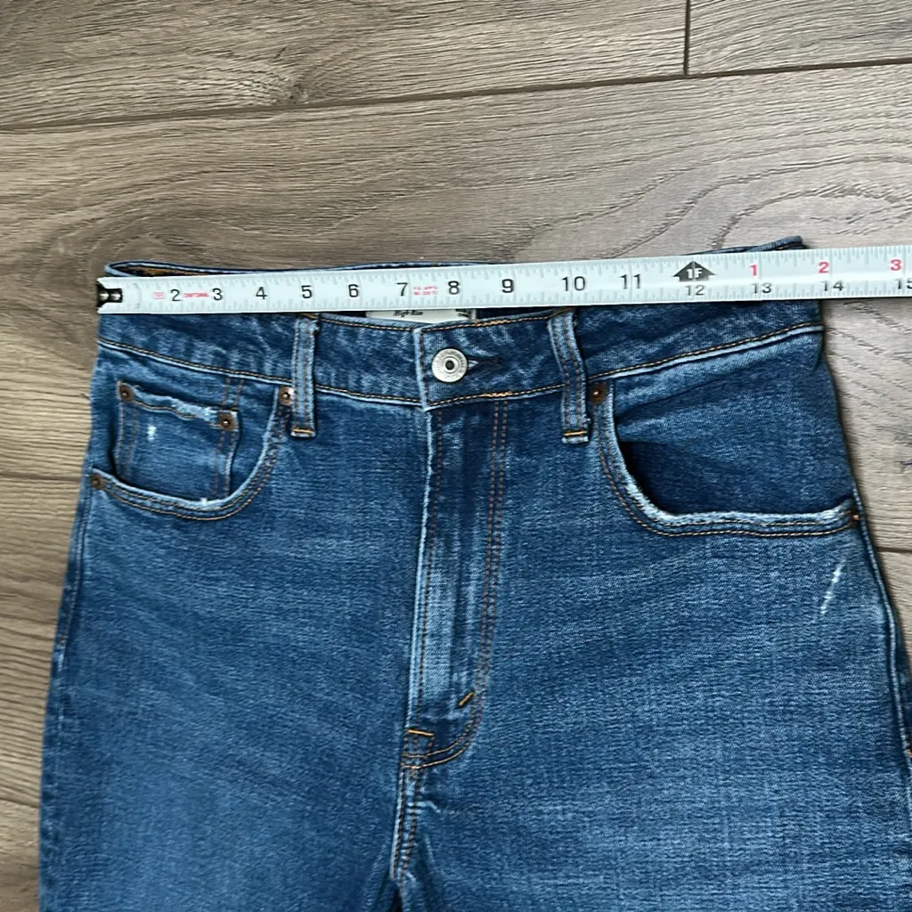 Abercrombie & Fitch The Skinny High Rise Distressed Stretch Blue‎ Jeans Size 28 - Image 6