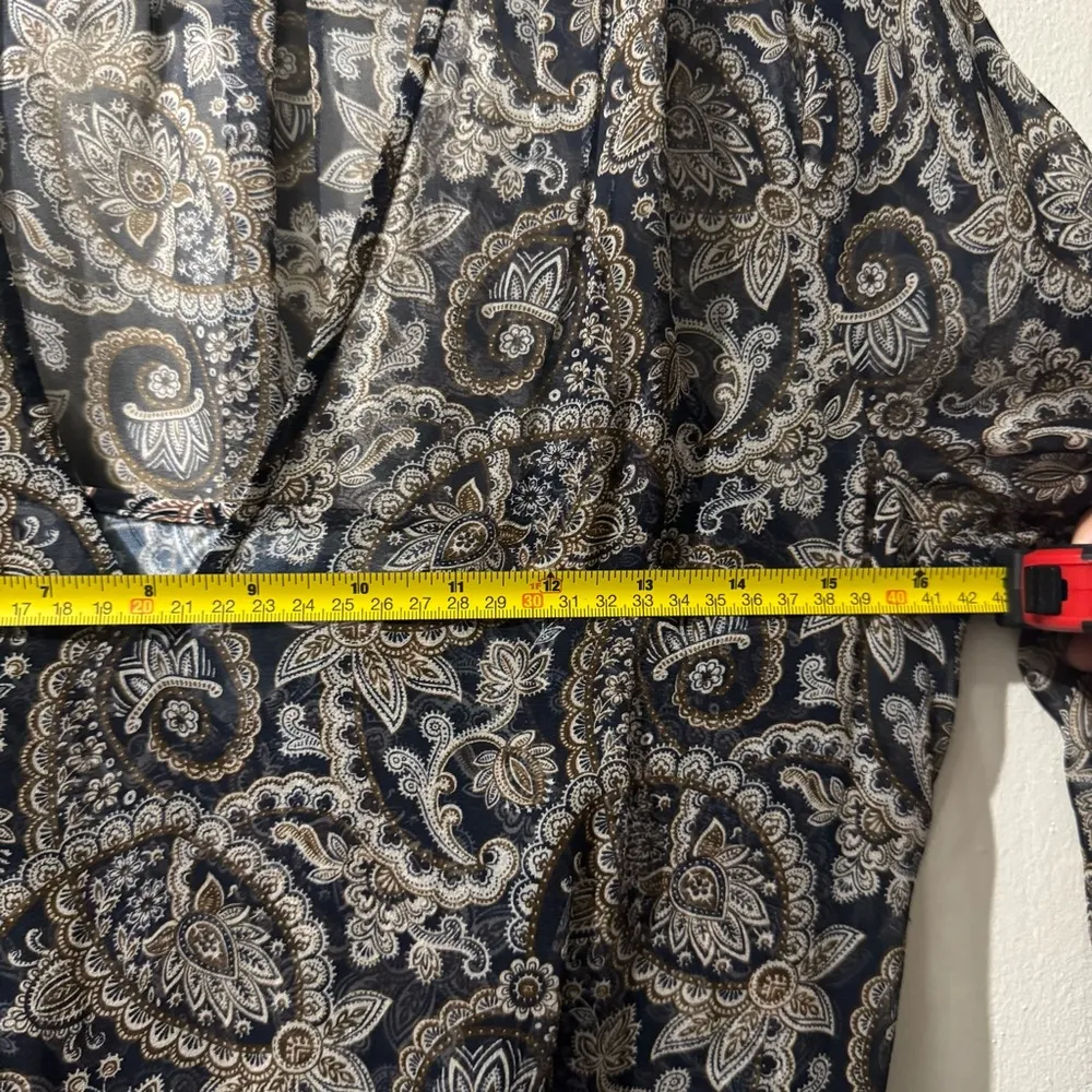 Veronica Beard Quinlan Paisley Silk Midi Dress size 2 in Marine Blue Multi - Image 6