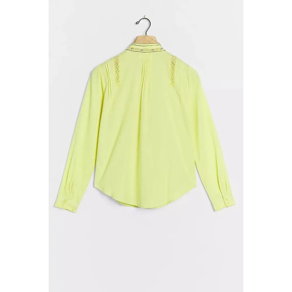 Anthropologie Pilcro Nayeli Beaded Buttondown Size S. B-5 - Image 5