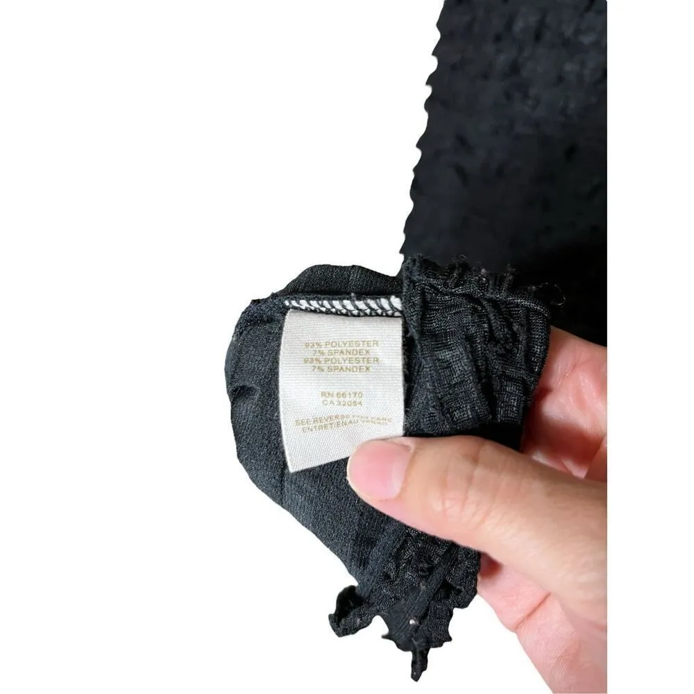 Free People‎ Patra Little Black Mini Dress Ruffled Cocktail Party Size M - Image 8