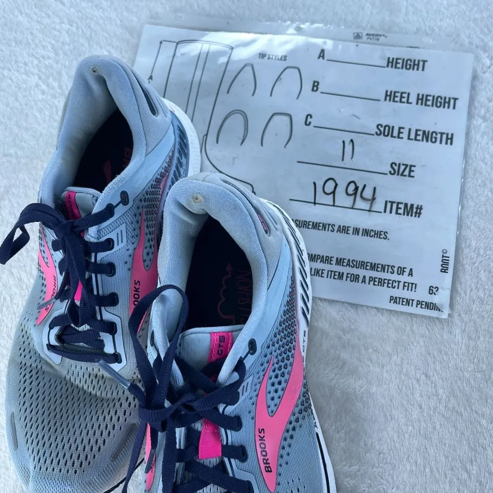Brooks Adrenaline GTS 22 Running Shoes Womens Sz 11 Medium B Blue Mesh Cushioned - Image 14