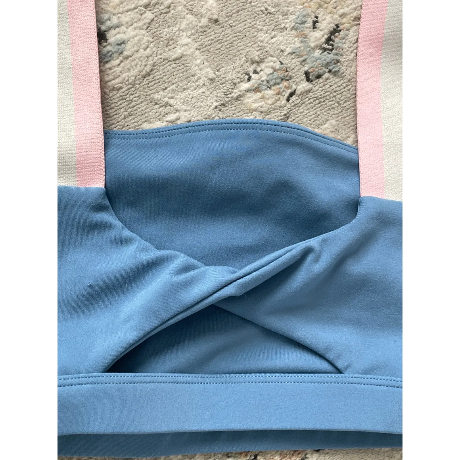 Spiritual Gangster Twist Back Bandeau Bra Blue Small - Image 5