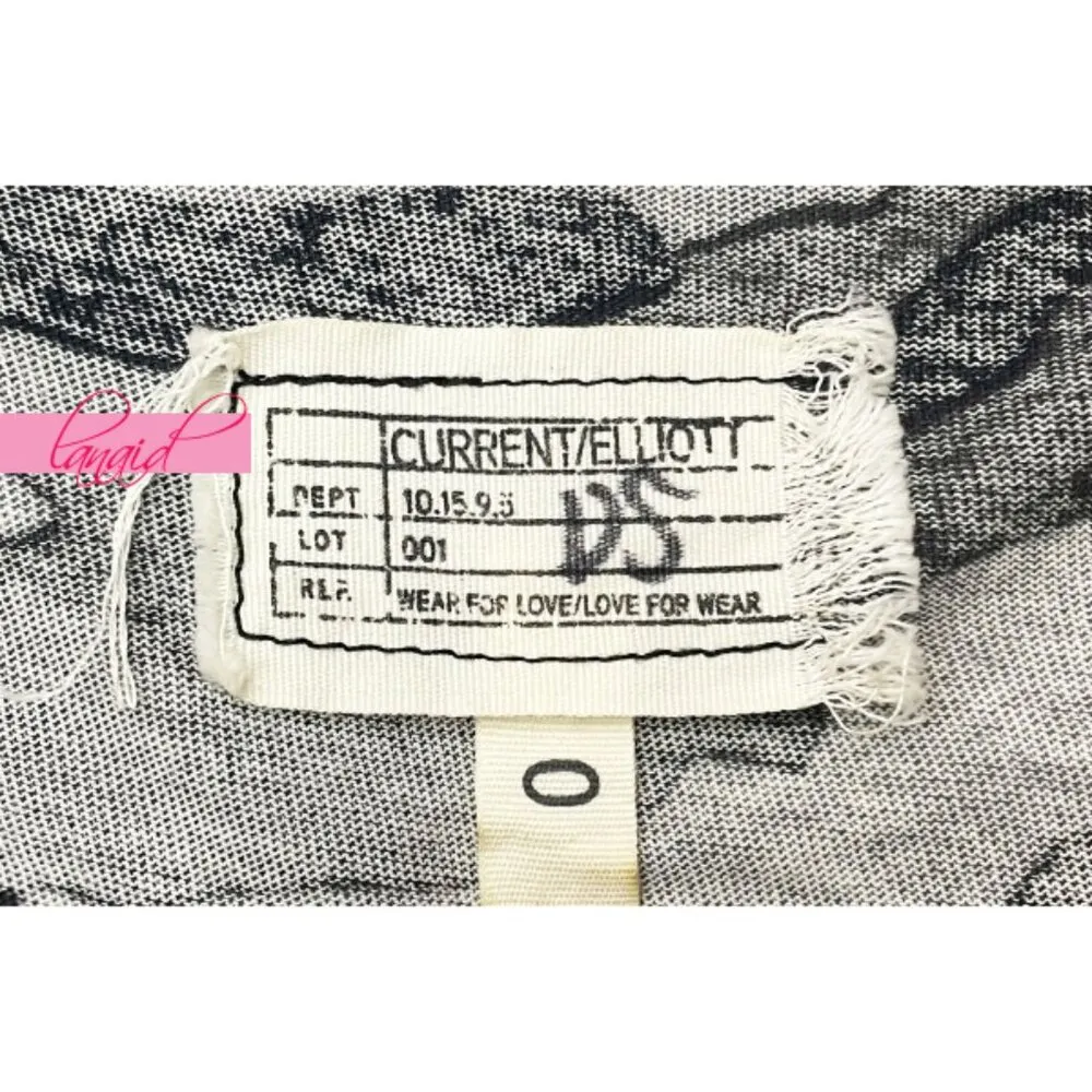 Slouchy Scoop Neck Dress Distressed Black Camo Camouflage Mini 0 - Image 7