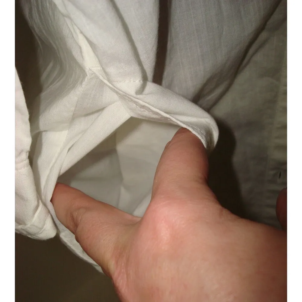 New NWT Womens Prana White Shirt Dress Organic Tunic M Coverup Mauzy Pockets - Image 9