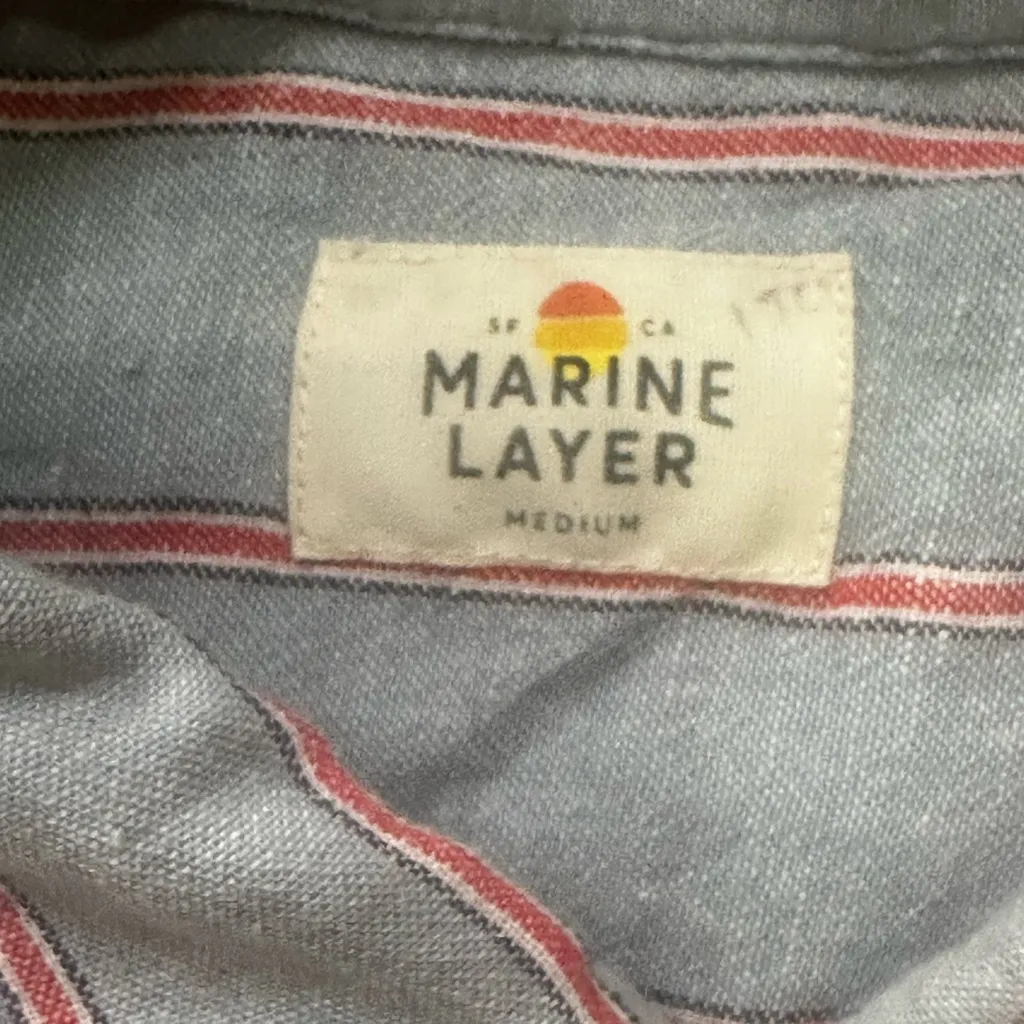 Marine Layer Linen blend top size m box fit - Image 3