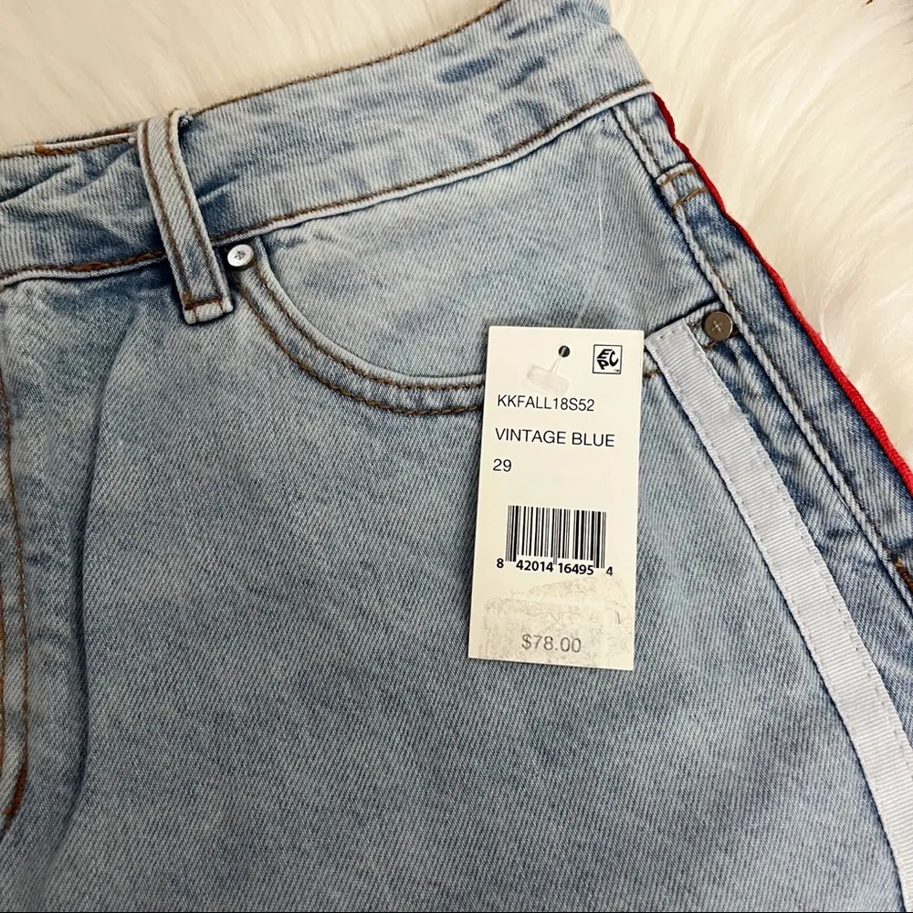 Kendall  & Kylie Side-Stripe Denim Skirt - Image 6