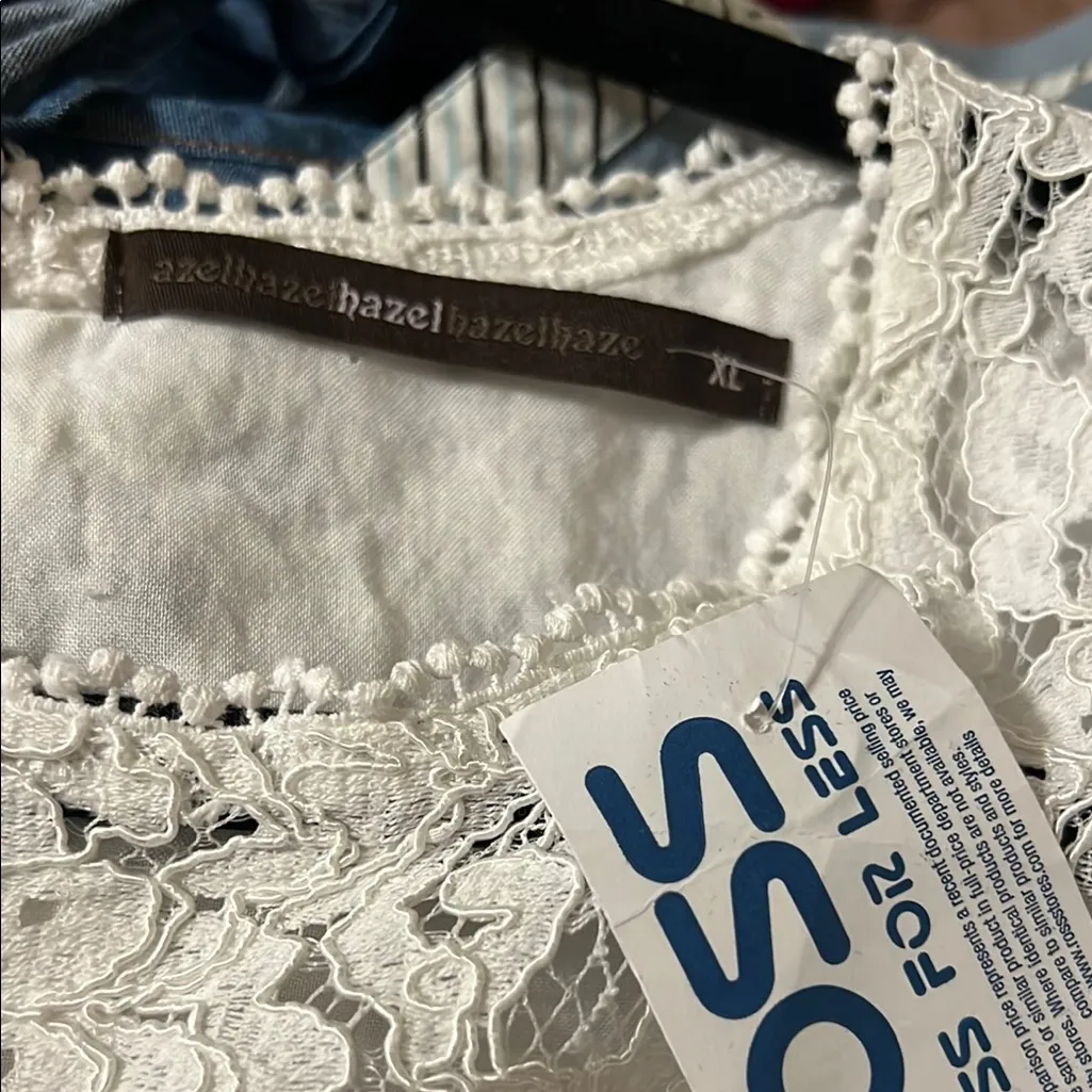 Hazel White Sheath Midi Dress for Brides Size XL - Image 5