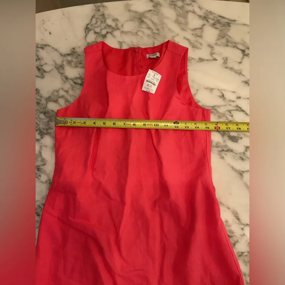 NWT J Crew Basketweave scallop-edge dress Sz 0 lining ripped - Image 5