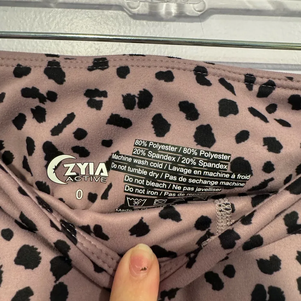 Pink‎ and black dot cheetah Zyia leggings - Image 2