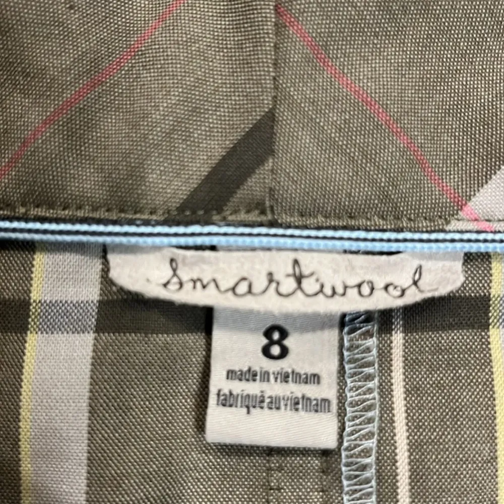 Smartwool merino wool stretch plaid mini skirt 8 - Image 3