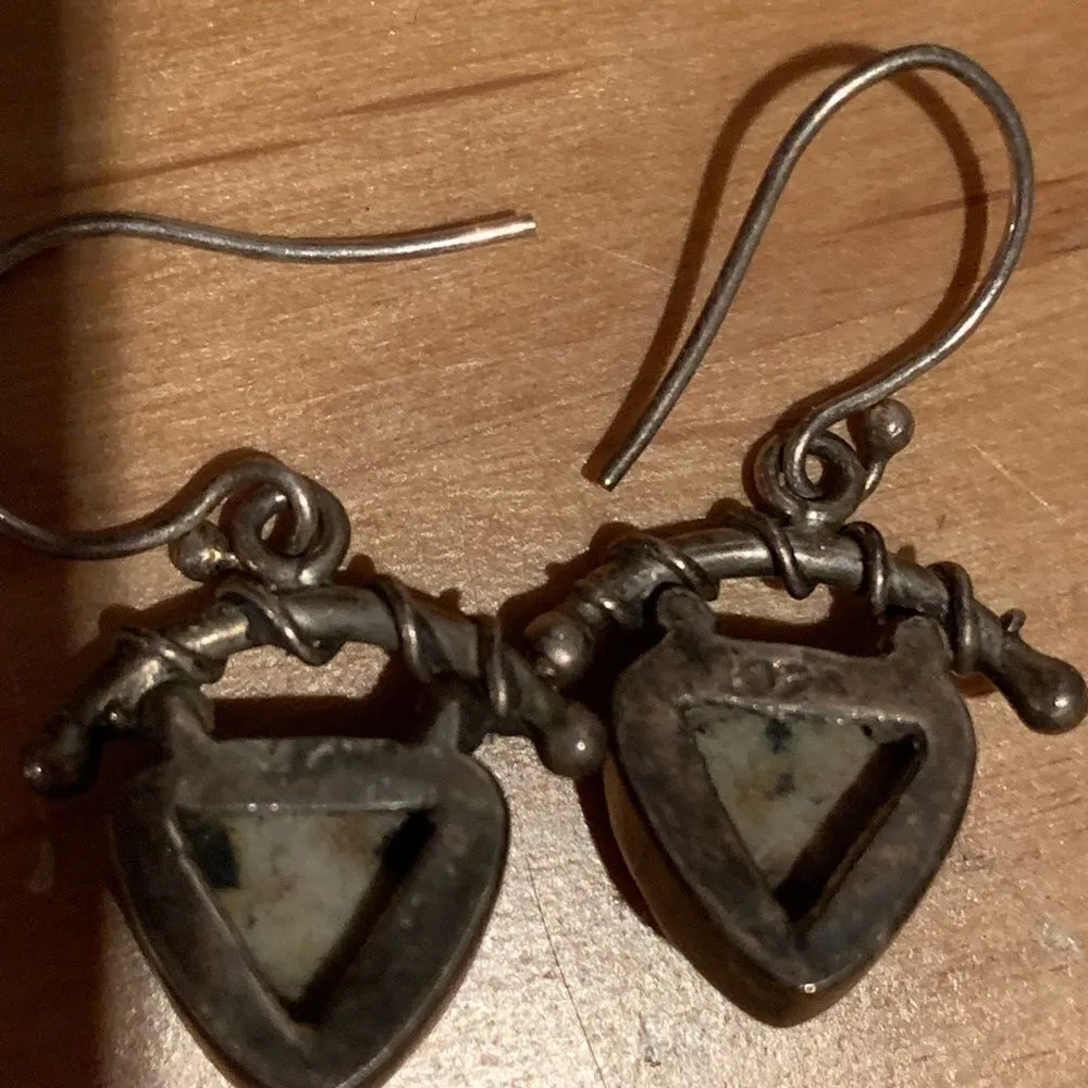 𝅺SAJEN Offerings Dalmatian jasper sterling earrings Silver - Image 5