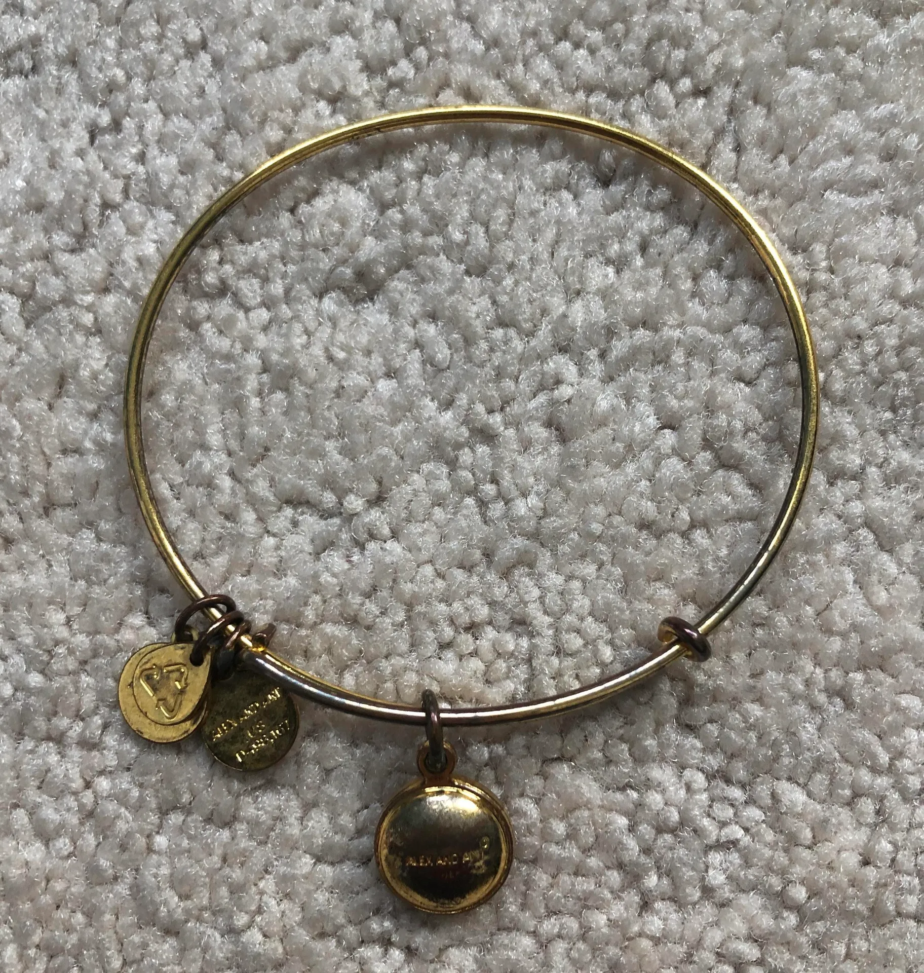 Gold Citrine Charm Bangle - Image 2