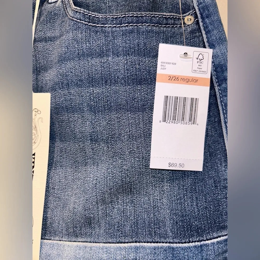 Vintage America Blues Judy Color Block Denim Skirt - Image 2