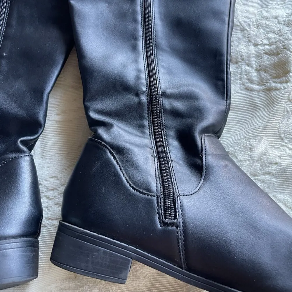 Karen Scott Women’s Deliee 2 Calf Knee-High Riding Boots Size 10 Brown Black Zip - Image 8