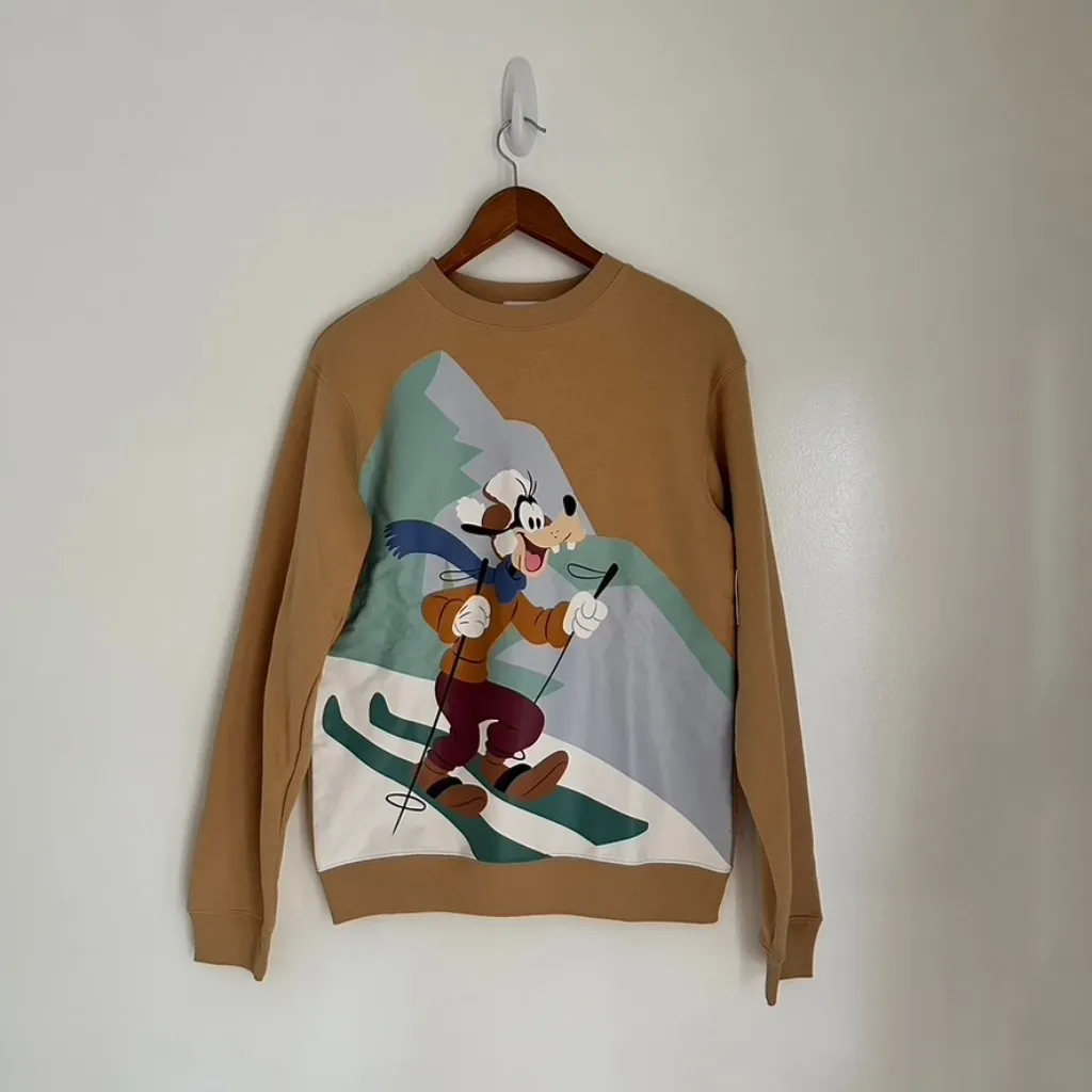 Disney Parks Holiday Homestead Goofy Ski Pullover Sweatshirt Size S - Image 8