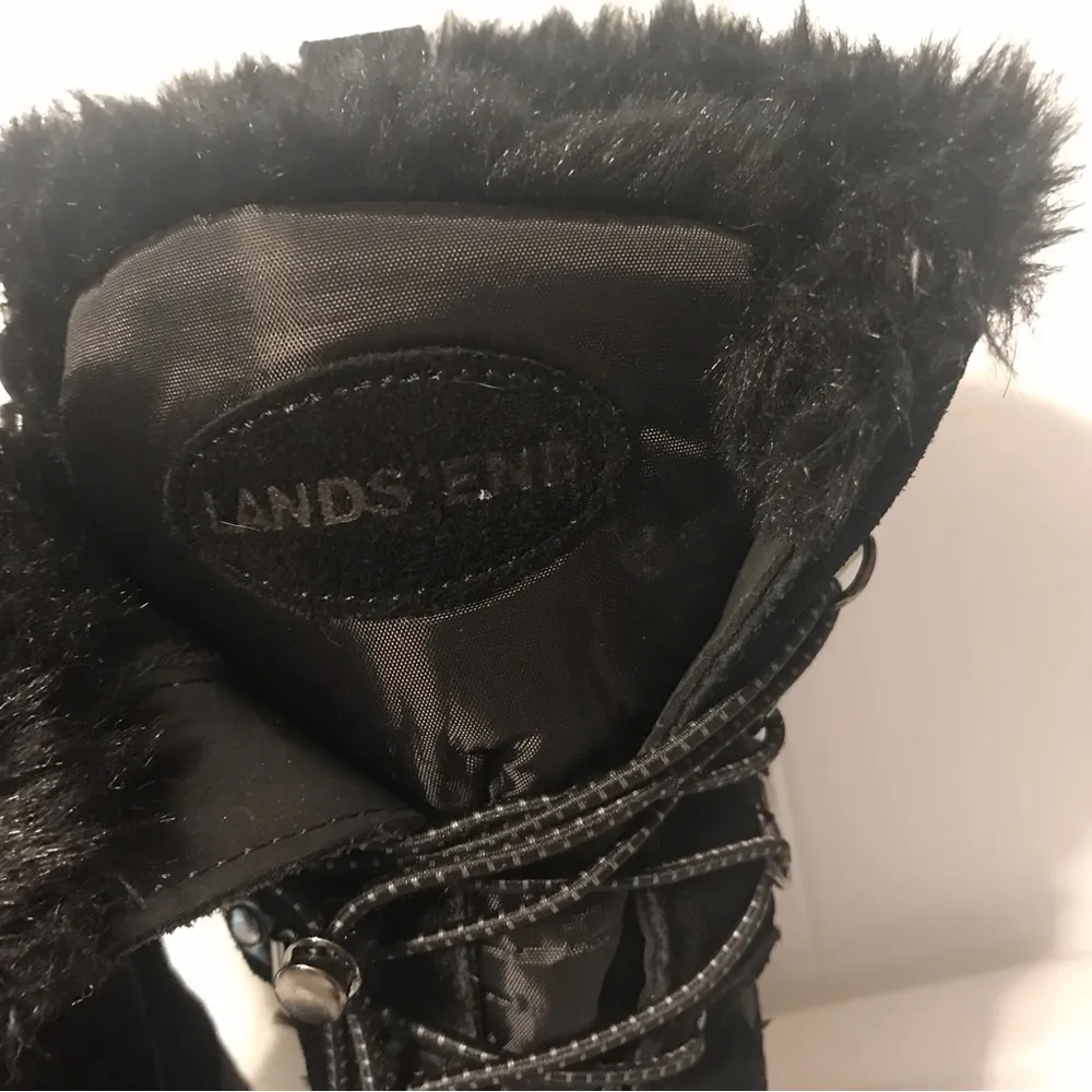 Lands’ End winter snow black insulated boots women’s size 8 B - Image 9