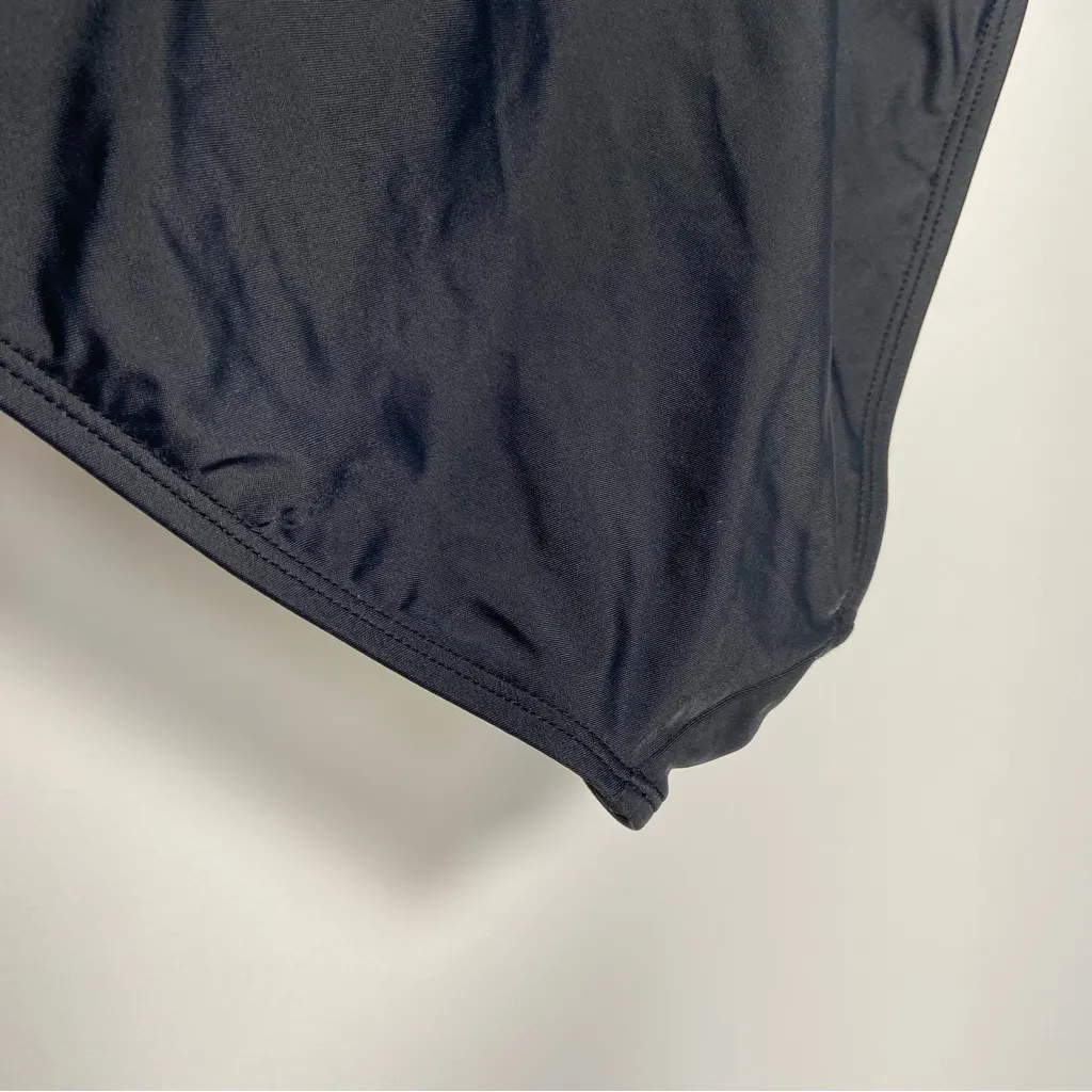 Kona Sol Black One Shoulder Tie Swimsuit One Piece Medium Coverage Size S - Image 8