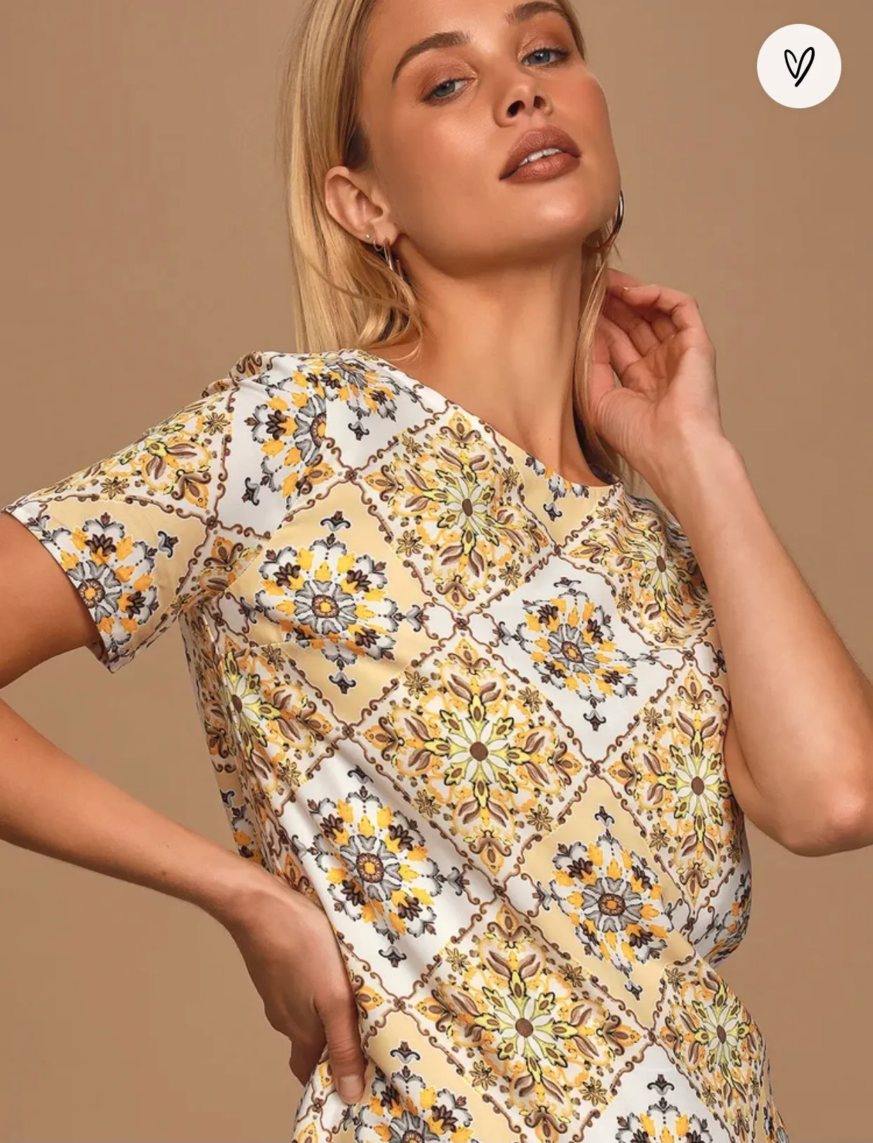 Lulus Dandy Lion Yellow Print Shift Dress - Image 3