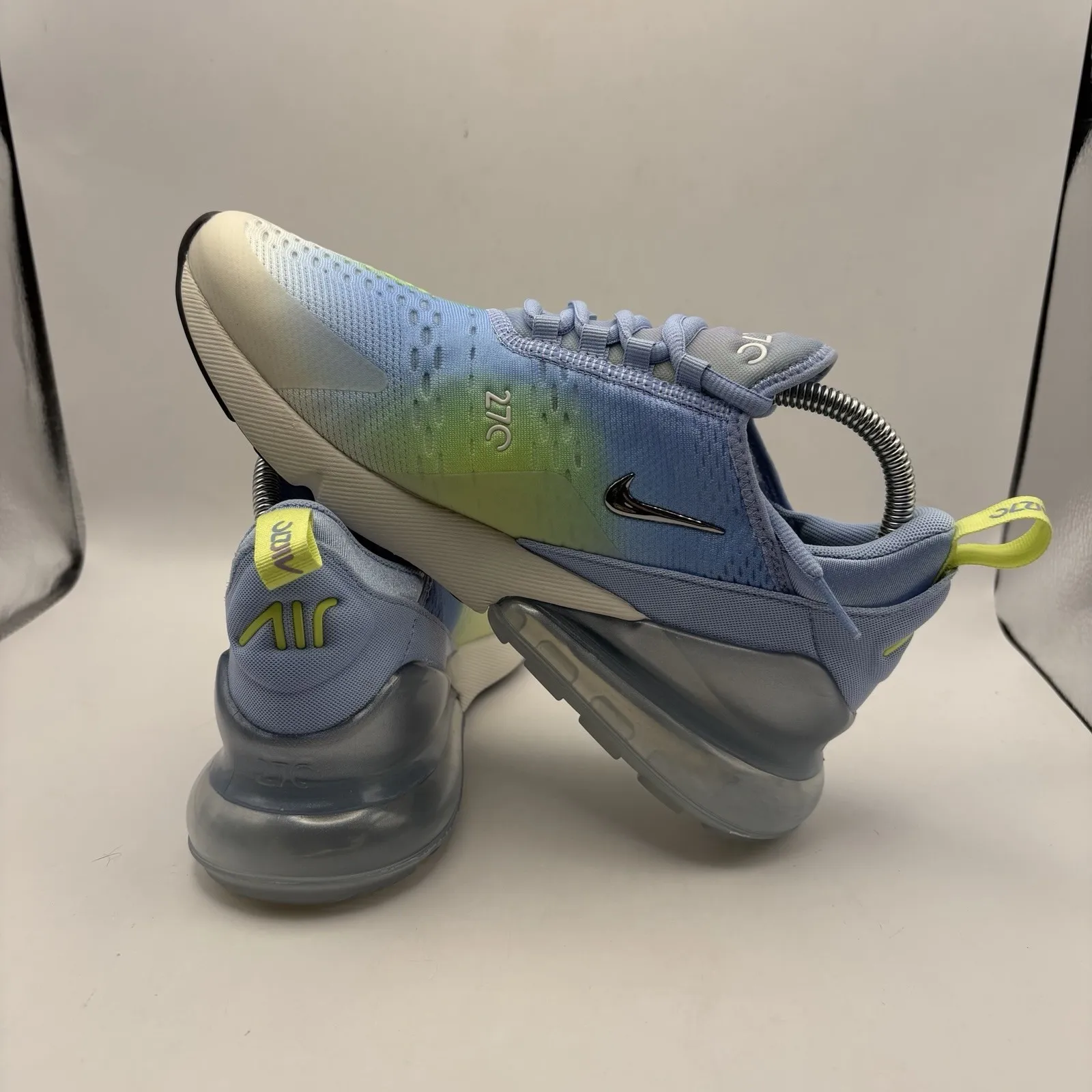 Nike Air Max 270 Womens Size 8.5 Running Shoes Blue Green White IB7937-468 - Image 6