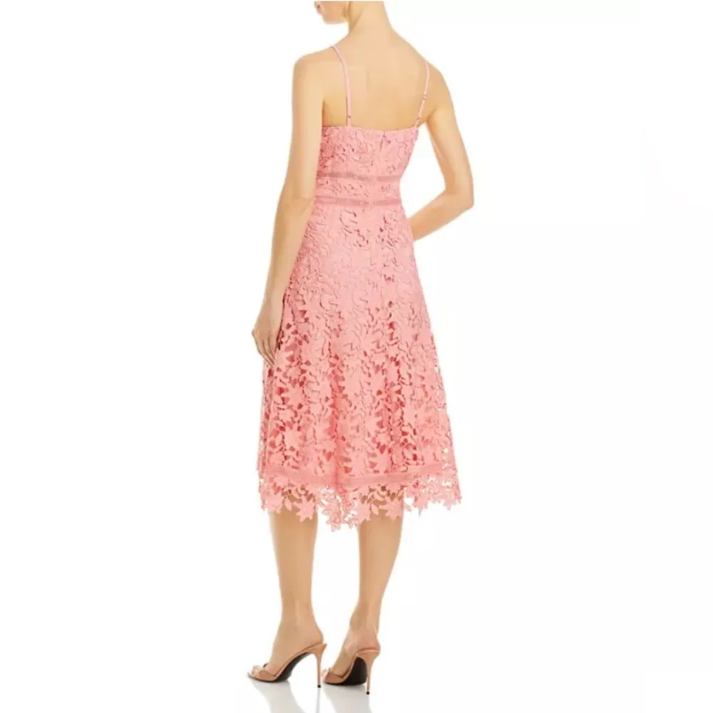 Eliza J. Asymmetric Hem Lace Dress in Pink, Size 12 New w/Tag - Image 6