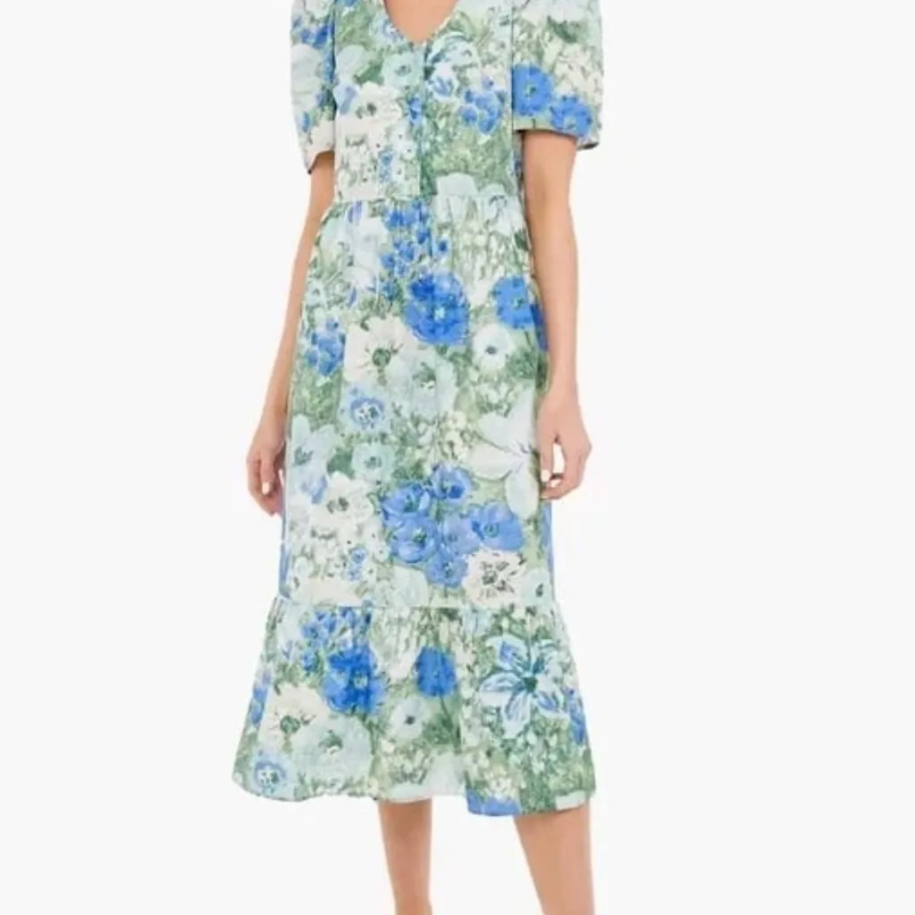 Tuckernuck Jardin de Fleurs Violetta Floral Midi Maxi Dress - Image 2